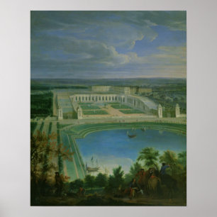 Die Orangerie und das Schloss in Versailles, 1696 Poster