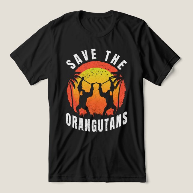 Die Orangutanen gerettet Tri-Blend Shirt (Design Vorderseite)