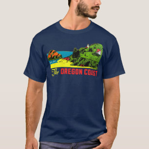 Die Oregon-Küste Vintage-Reise T-Shirt