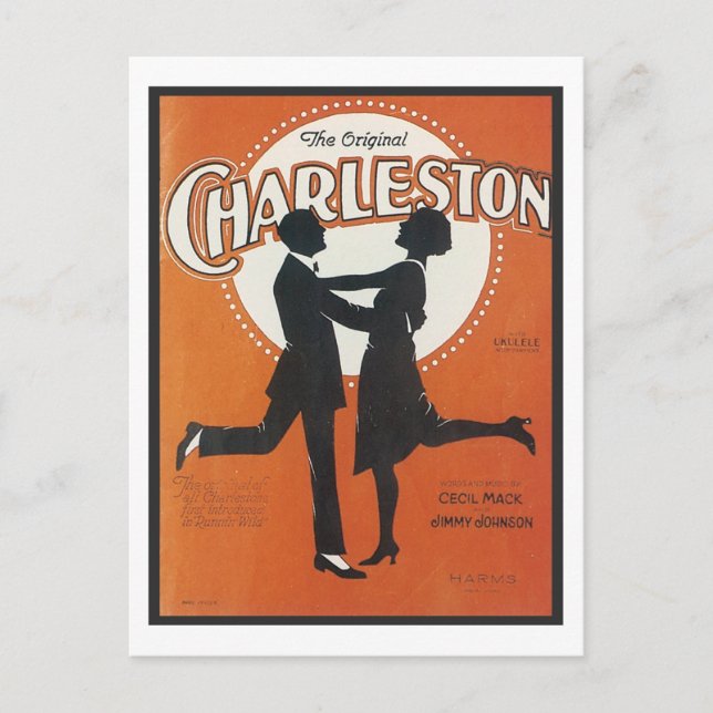 Die Original Charleston Vintage Songbook Cover Postkarte (Vorderseite)