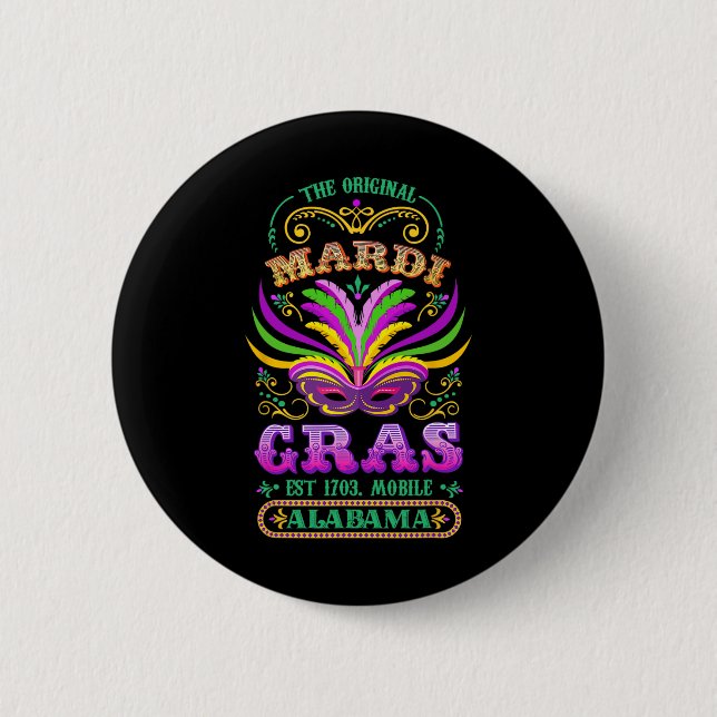 Die Original Mardi Gras Mobile Alabyma 1703 Button (Vorderseite)