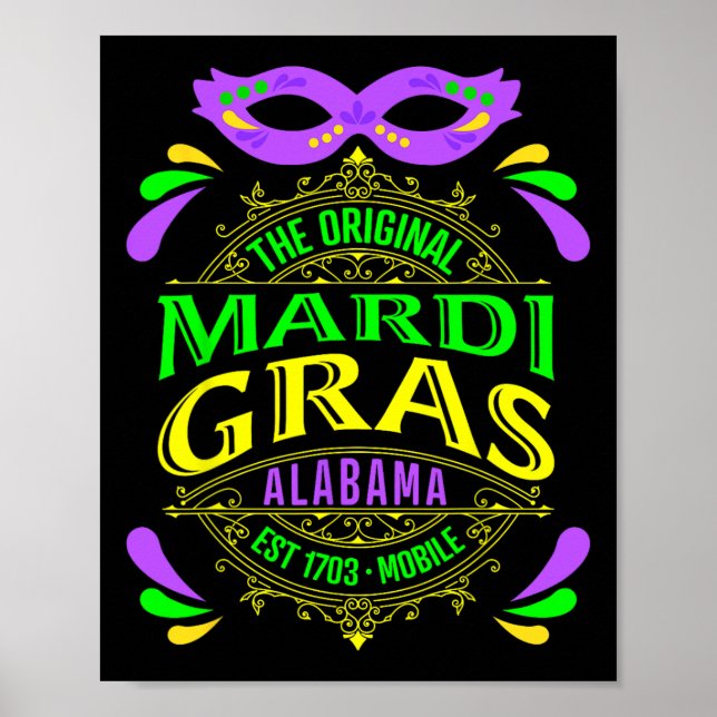 Die Original Mobile Alabyma Mardi Gras 2025 Poster (Vorne)