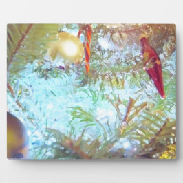 Die Ornamente der Feiertage im Licht Fotoplatte