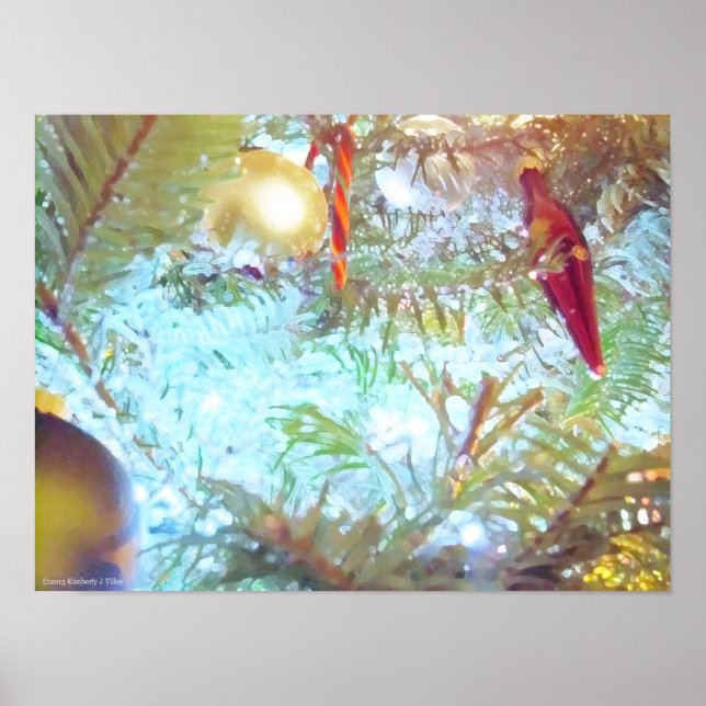 Die Ornamente der Feiertage im Licht Poster (Vorne)