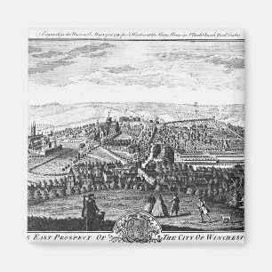 Die Ostaussicht der Stadt von Winchester Magnet