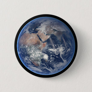 Die östliche Hemisphäre auf der Erde. Button