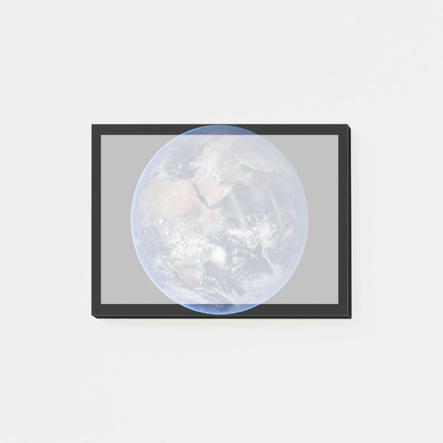 Die östliche Hemisphäre auf der Erde. Post-it Klebezettel (Vorderseite)