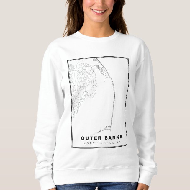 Die Outer Banks Karte Sweatshirt (Vorderseite)
