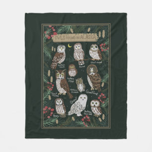 Die Owls in Alaska Blanket gefunden Fleecedecke