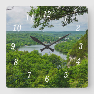 Die Ozarkmauer Quadratische Wanduhr