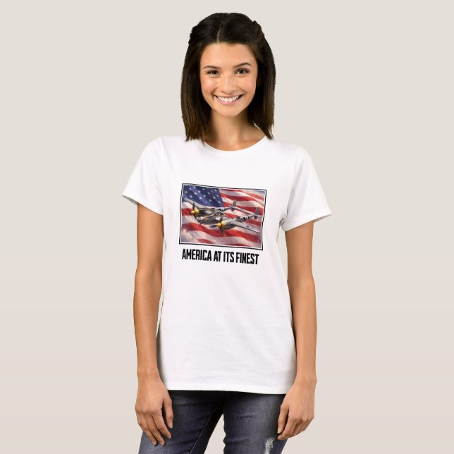 Die P-38 Lightning - Amerika in Bestform T-Shirt (Vorne ganz)