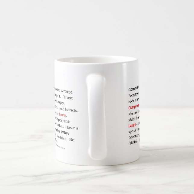 Die Paar-Manifest-Schale Tasse (Henkel)