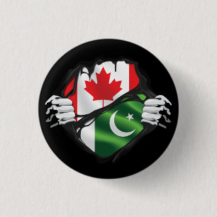 Die pakistanische kanadische Händlerflagge Button