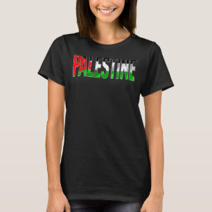 Die palästinensische Fahne unter der Fahne des fre T-Shirt