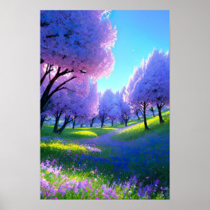 Die Palette der Natur, die lebendige Violette Flor Poster