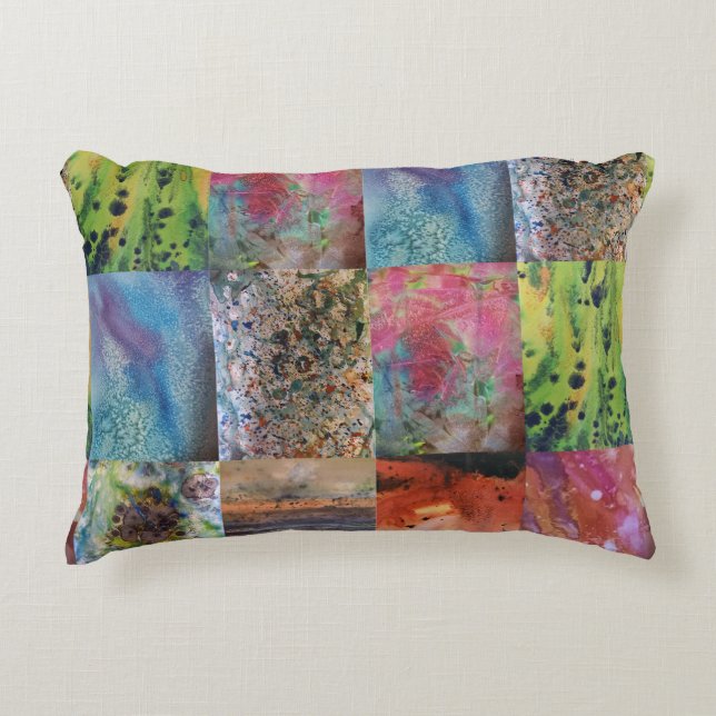 Die Palette der Natur - Inspirierte Kunst des Meer Dekokissen (Vorderseite)