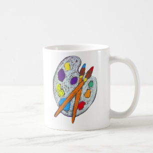 Die Palette des Künstlers Tasse