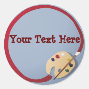 Die Paletten-Aufkleber des Künstlers Runder Aufkleber