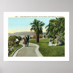 Die Palisaden, Santa Monica Vintage Poster