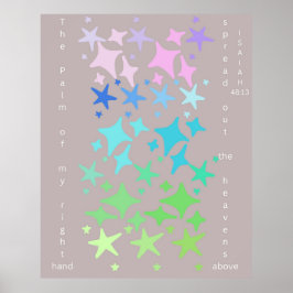 Die Palme meiner rechten Hand hat die Himmel ausge Poster