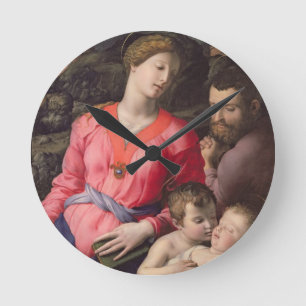 Die Panciatichi heilige Familie, c.1530-32 (Öl au Runde Wanduhr