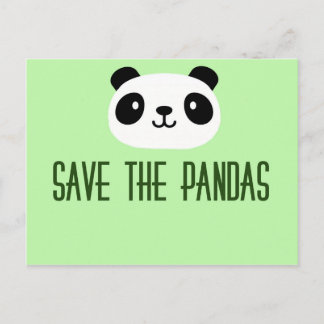 Die Pandas gerettet Postkarte
