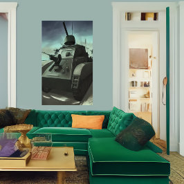 Die Panzer auf dem Schlachtfeld | Art der AI Poster