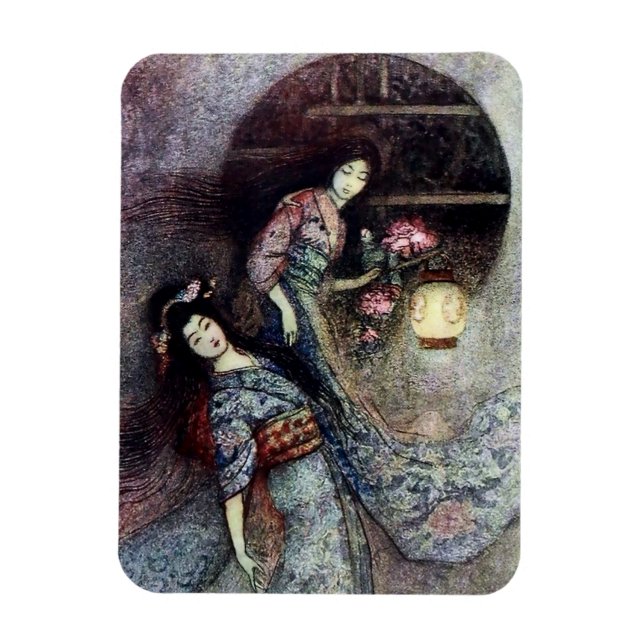 „Die Päonienlaterne“ von Warwick Goble Magnet (Vertikal)