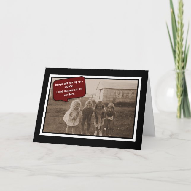 Die Paparazzi-Gruß-Karte Karte (Vorderseite)