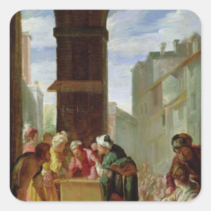 Die Parabel der Wertvollen Perle Quadratischer Aufkleber