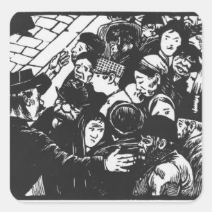 Die Paris-Menge, 1892 Quadratischer Aufkleber