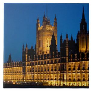 Die Parlamentshäuser in der Stadt Fliese