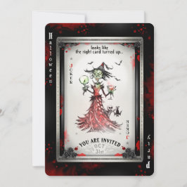 Die Party Einladung der Joker-Karte für die Hexere