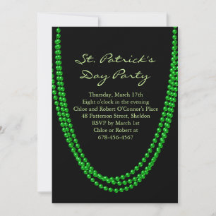 Die Party Einladung des Grüns Bead St. Patrick's D