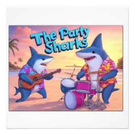 Die Party Sharks Band Fotodruck