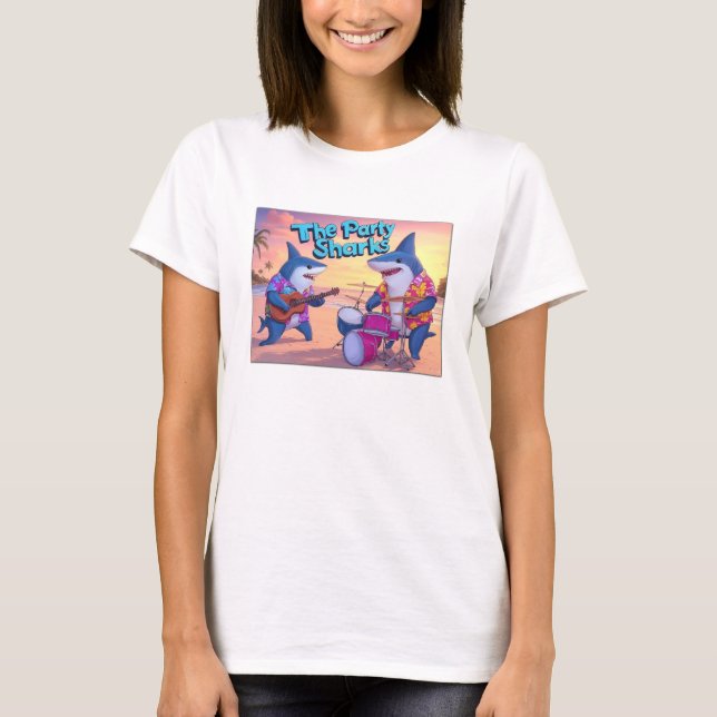 Die Party Sharks Band Ladys T-Shirt (Vorderseite)
