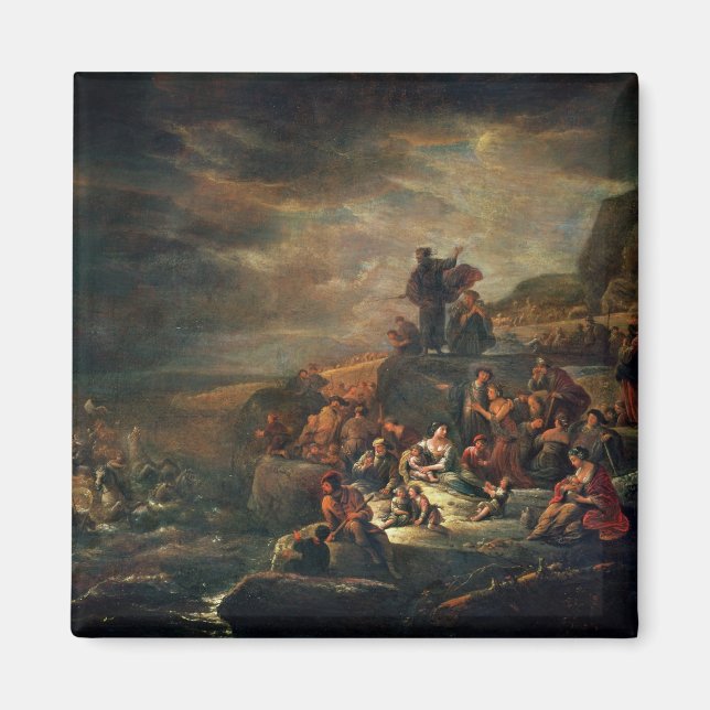 Die Passage des Roten Meeres (Öl auf Leinwand) Magnet (Vorne)