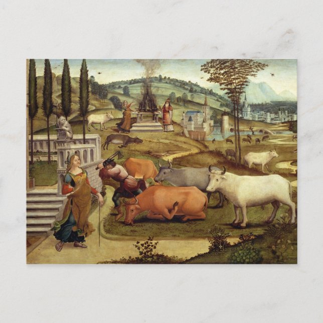 Die Passionen von Pasiphae, Ehefrau von König Mino Postkarte (Vorderseite)