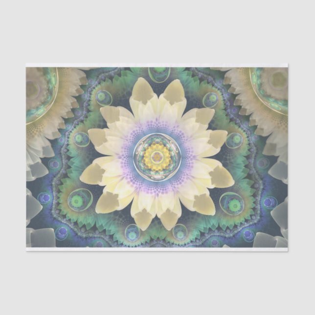 Die Pastelltüten des ersten Lotus-Blossoms im Früh Seidenpapier (Vorderseite)