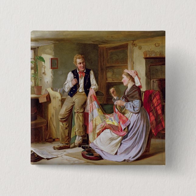 Die Patchwork-Steppdecke Button (Vorderseite)