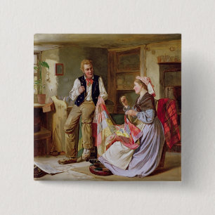 Die Patchwork-Steppdecke Button