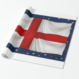 Die patriotische Flagge von St. George Cross in En Geschenkpapier
