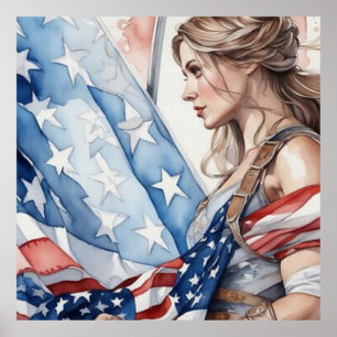 Die Patriotische Frau Poster