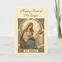 Die Patronin der Milchmädchen St. Brigid Karte