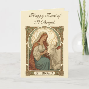 Die Patronin der Milchmädchen St. Brigid Karte