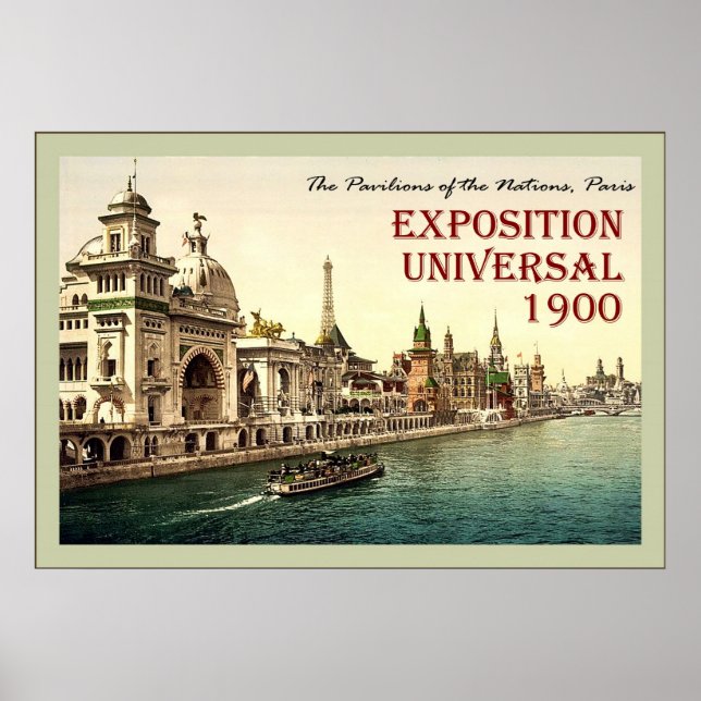 Die Pavillons der Nationen ~ Paris ~ Vintag Poster (Vorne)