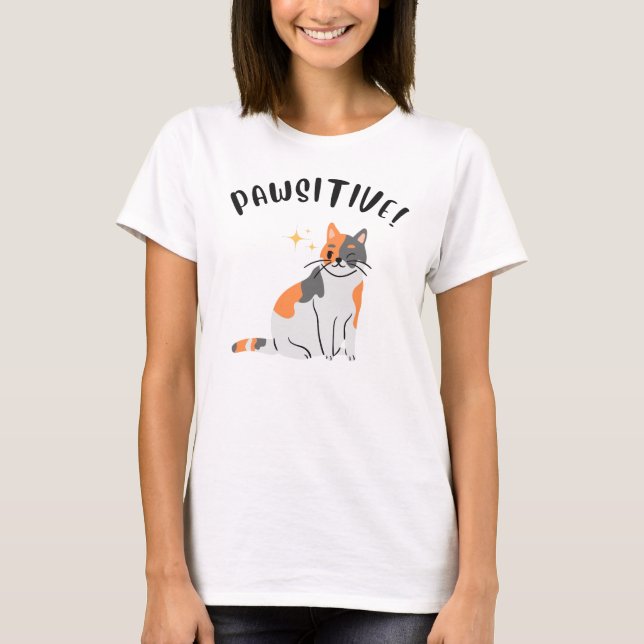 Die PAWSITIVE Katze - Damen T-Shirt (Vorderseite)