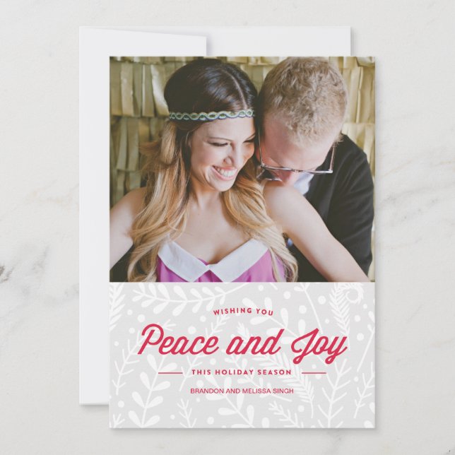 Die "Peace and Joliday Card" Feiertagskarte (Vorderseite)