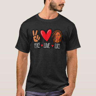 Die Peace Liebe liegt in der sonnigen Schwarzen Fr T-Shirt