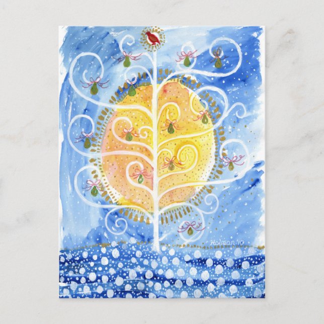 Die Pear Tree & The Partridge Postkarte (Vorderseite)